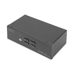 Digitus Switch KVM, 4 porte, Dual Display, 4K, DisplayPort®