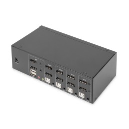 Digitus Switch KVM, 4 porte, Dual Display, 4K, DisplayPort®