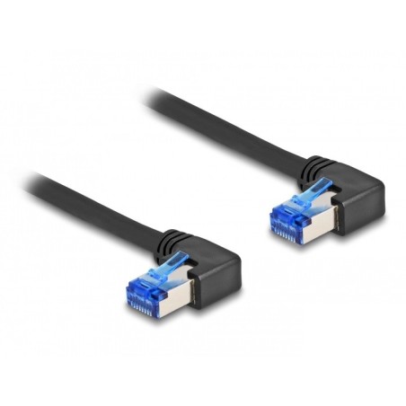 DeLOCK Cavo di rete RJ45 Cat.6A S FTP angolato a destra da 3 m nero