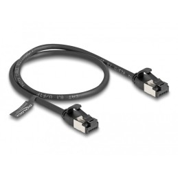 DeLOCK Cavo RJ45 maschio-maschio Cat.8.1 flessibile 0,5 m nero