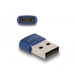 DeLOCK Adattatore USB 2.0 da USB Tipo-A maschio a USB Type-C femmina blu