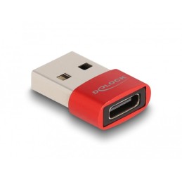 DeLOCK Adattatore USB 2.0 da USB Tipo-A maschio a USB Type-C femmina rosso