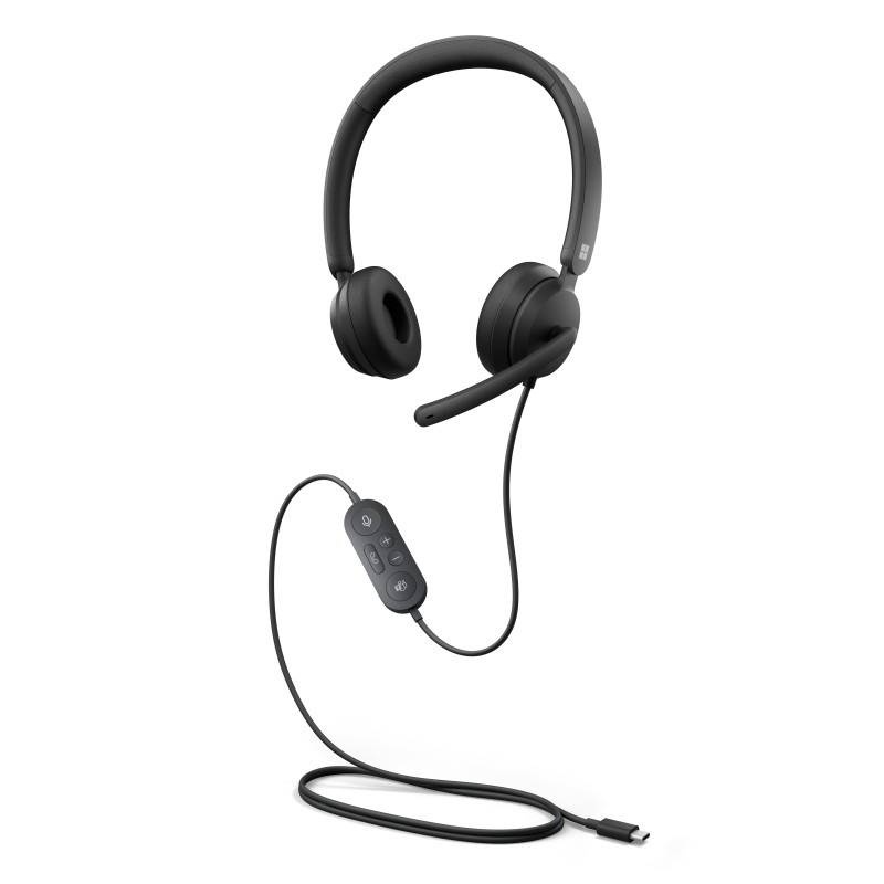 Microsoft Modern USB-C Headset Auricolare Cablato A Padiglione Ufficio USB tipo-C Nero