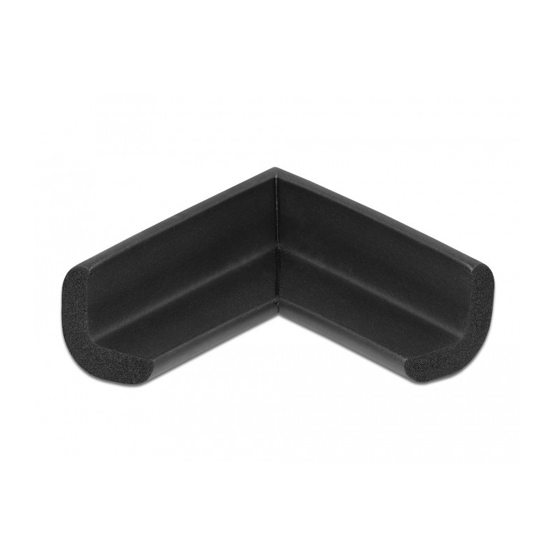 DeLOCK Protezione dei bordi in schiuma autoadesiva 56 x 56 x 22 mm nera