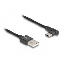 DeLOCK Cavo USB 2.0 Tipo-A maschio per USB Type-C maschio nero con angolazione da 3 m