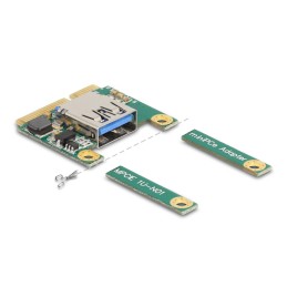 DeLOCK Mini PCIe I O 1 x USB 2.0 Tipo-A femmina versione intera   mezzo formato