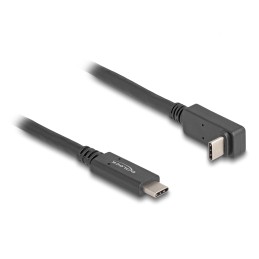 DeLOCK Cavo USB 10 Gbps da USB Type-C maschio a USB Type-C maschio con angolazione alto   basso da 1 m 4K PD 60 W con