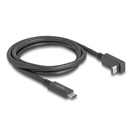 DeLOCK Cavo USB 10 Gbps da USB Type-C maschio a USB Type-C maschio con angolazione alto   basso da 1 m 4K PD 60 W con