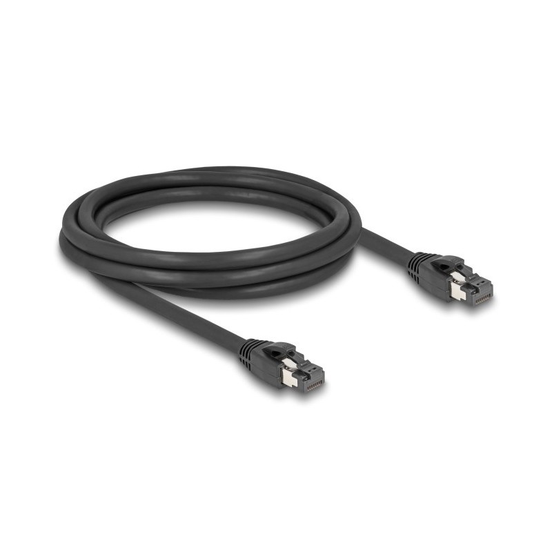 DeLOCK Cavo di rete RJ45 Cat.8.1 S FTP da 2 m a 40 Gbps nero