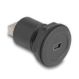 DeLOCK Connettore integrato da USB 2.0 Tipo Mini-B a USB 2.0 Tipo-A nero