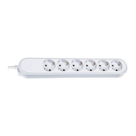 Bachmann SMART 6x Schuko H05VV-F 3G 1.50mm² 16A 3680W 5m prolunghe e multiple 6 presa(e) AC Bianco