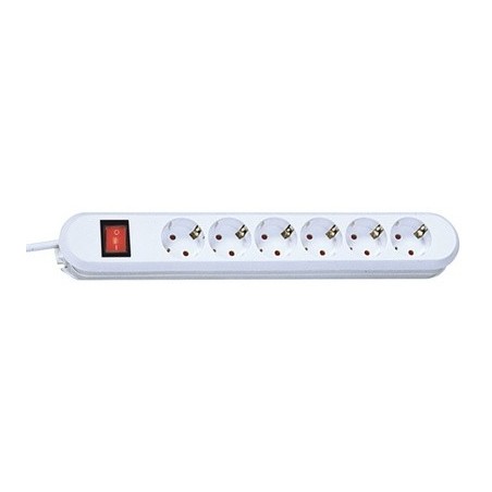 Bachmann SMART 6x Schuko H05VV-F 3G 1.50mm² 16A 3680W 5m prolunghe e multiple 6 presa(e) AC Bianco