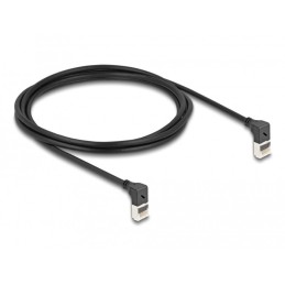 DeLOCK Cavo di rete RJ45 Cat.6A S FTP Slim da 90° angolato verso l'alto   verso l'alto 2 m nero