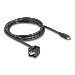 DeLOCK Modulo Keystone USB 2.0 A femmina  USB Type-C maschio 250° con cavo 1,5 m