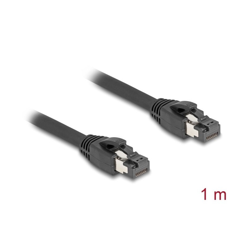 DeLOCK Cavo di rete RJ45 Cat.8.1 S FTP da 1 m a 40 Gbps nero