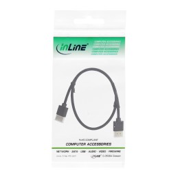 InLine Cavo HDMI 2.0, Super Slim A A, Ethernet,, 4K2K, 0,5m, Premium