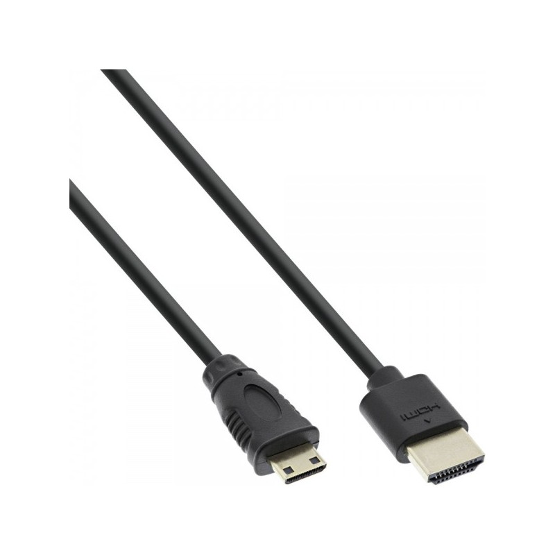 InLine 4043718210862 cavo HDMI 0,5 m HDMI Type C (Mini) HDMI tipo A (Standard) Nero