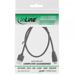 InLine 4043718210862 cavo HDMI 0,5 m HDMI Type C (Mini) HDMI tipo A (Standard) Nero