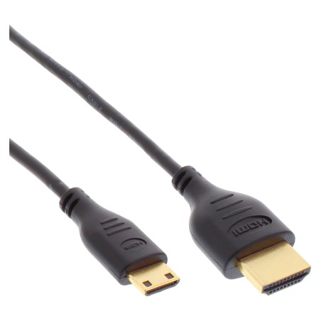 InLine Cavo mini HDMI 2.0, Super Slim A C, Ethernet,, 4K2K, 4K3D, 1m, Premium