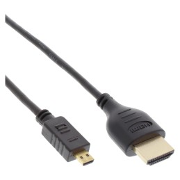 InLine Cavo micro HDMI, Super Slim A D, Ethernet,, 4K2K, 0,5m, Premium