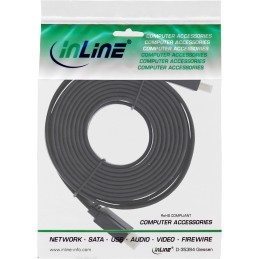 InLine Cavo HDMI, Piatto, 4K2K, High Speed, Ethernet, 10m, dorato