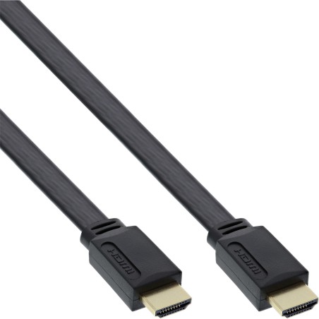 InLine Cavo HDMI, Piatto, 4K2K, High Speed, Ethernet, 1,5m, dorato