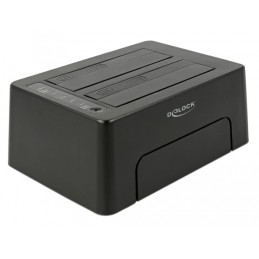 DeLOCK 63957 docking station per unità di archiviazione USB 3.2 Gen 2 (3.1 Gen 2) Type-C Nero