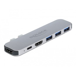 DeLOCK Docking Station per MacBook Dual HDMI 4K   PD   Hub