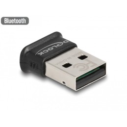 DeLOCK Adattatore USB Bluetooth 5.0 Classe 1 in micro-design - Raggio operativo fino a 100 metri