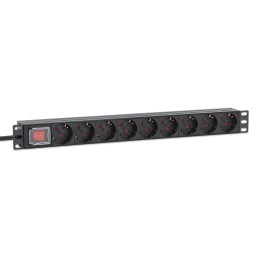 Intellinet 715133 unità di distribuzione dell'energia (PDU) 9 presa(e) AC 1U Nero