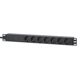 Intellinet 715140 unità di distribuzione dell'energia (PDU) 7 presa(e) AC 1U Nero