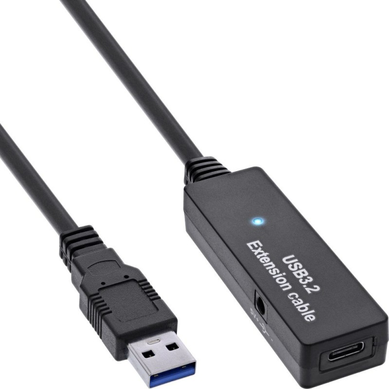 InLine Estensione attiva USB 3.2 Gen.1, da spina USB-A a presa USB-C, 5m