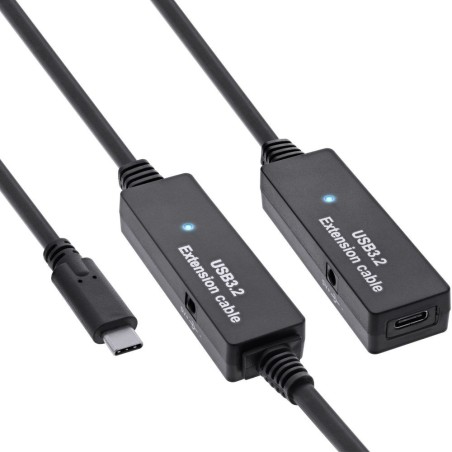 InLine Estensione attiva USB 3.2 Gen.1, da spina USB-C a presa USB-C, 10m