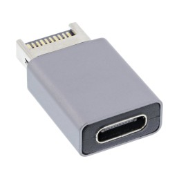 InLine Adattatore USB 3.2, connettore USB-E del pannello frontale a presa USB-C