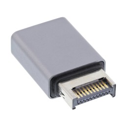 InLine Adattatore USB 3.2, connettore USB-E del pannello frontale a presa USB-C