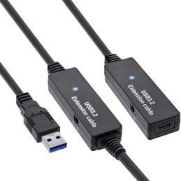 InLine Estensione attiva USB 3.2 Gen.1, da spina USB-A a presa USB-C, 10m