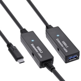 InLine Estensione attiva USB 3.2 Gen.1, da spina USB-C a presa USB-A, 10m