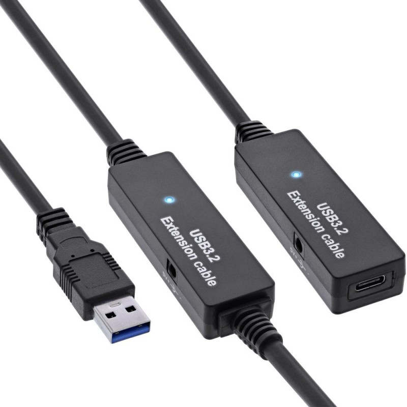 InLine Estensione attiva USB 3.2 Gen.1, da spina USB-A a presa USB-C, 15m