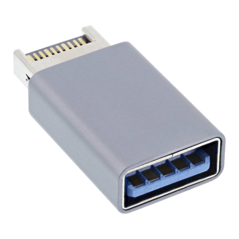 InLine Adattatore USB 3.2, connettore USB-E del pannello frontale a presa USB-A