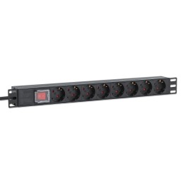 Intellinet 715126 unità di distribuzione dell'energia (PDU) 8 presa(e) AC 1U Alluminio