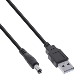 InLine Cavo adattatore USB DC, USB A maschio a DC 5.5x2.50mm, 1m