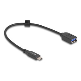 DeLOCK Cavo coassiale USB 10 Gbps da USB Type-C maschio a Tipo-A femmina da 25 cm