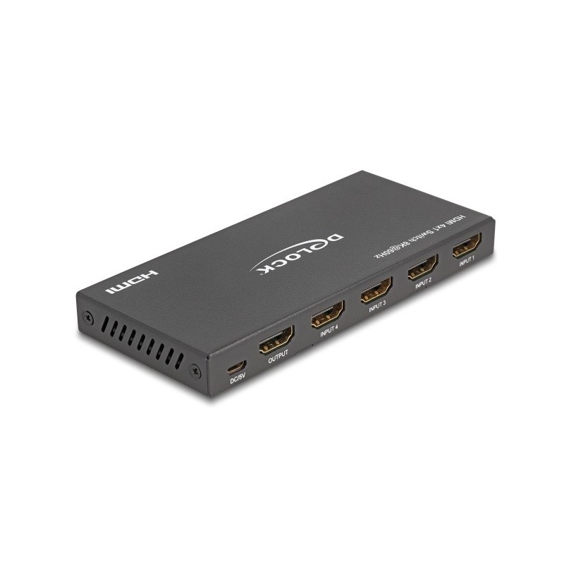 DeLOCK Interruttore HDMI 4 x HDMI in 1 x uscita HDMI 8K 60 Hz