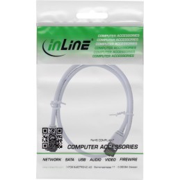 InLine Cavo patch slim, U FTP, Cat.8.1, TPE senza alogeni, bianco 0,25m