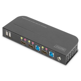 Digitus Switch KVM, 2x1 HDMI, HDMI Out, USB, 4Kx2K@60Hz