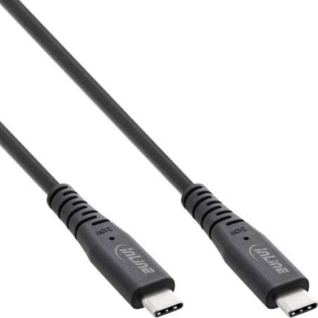 InLine Cavo USB4, USB-C maschio maschio, PD 240W, 8K60Hz, TPE nero 1,5m