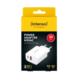 Intenso POWER ADAPTER USB-A USB-C 7803012 Universale Bianco AC Ricarica rapida Interno