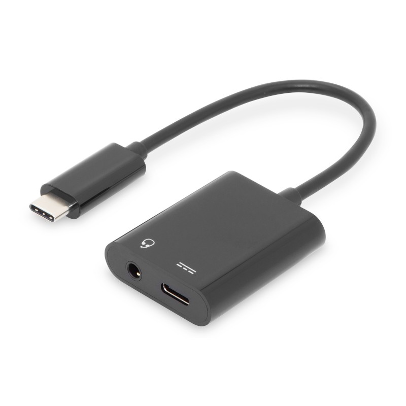 Digitus Adattatore   convertitore USB Type-C, da Type-C a USB Type-C + jack da 3,5 mm