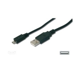 ASSMANN Electronic A micro-B, 3m cavo USB USB 2.0 USB A Micro-USB B Nero