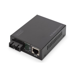 Digitus Convertitore multimediale Gigabit PoE , RJ45   SC, SM, PSE